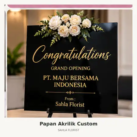 Papan Bunga Akrilik Nagekeo